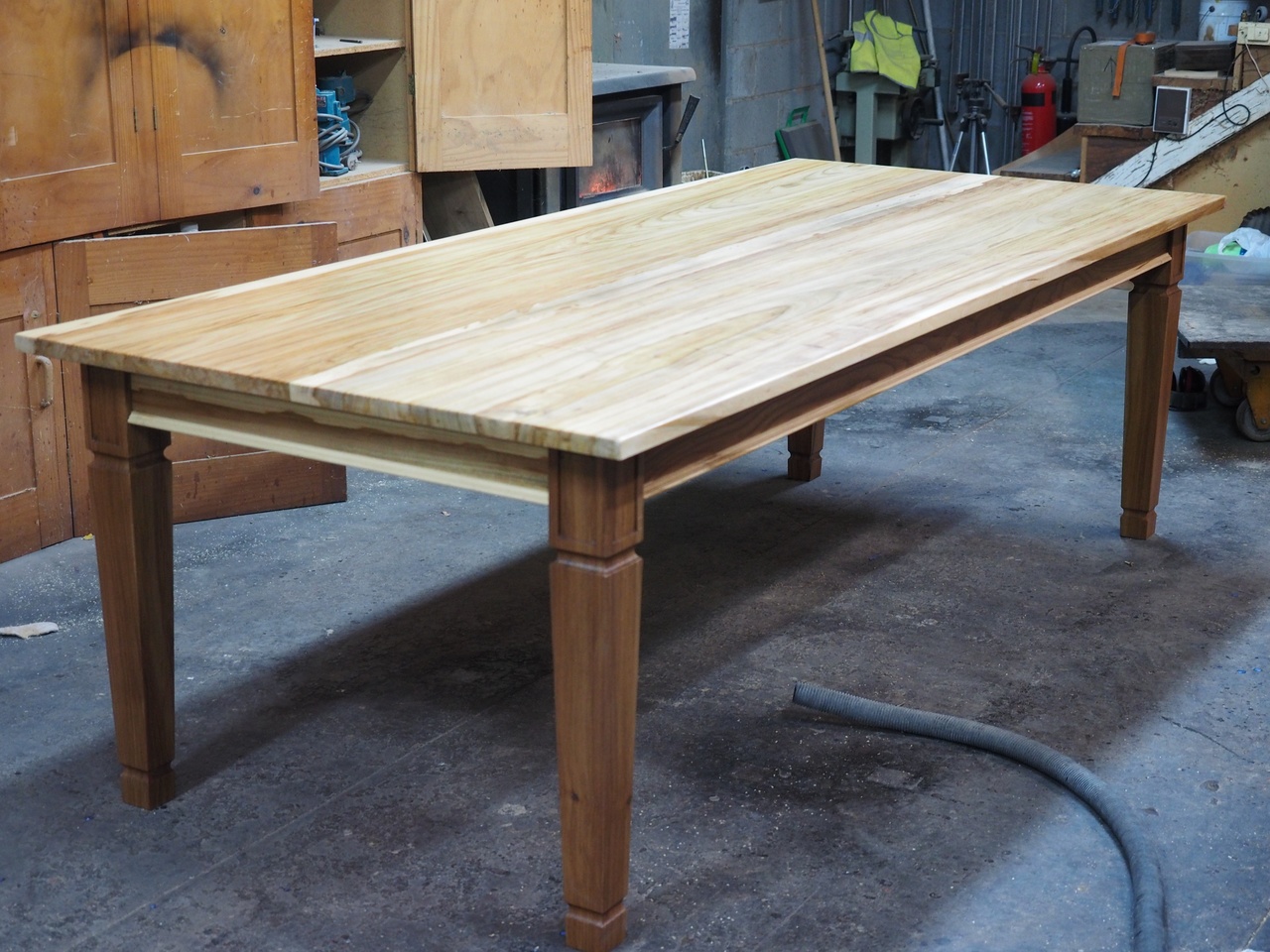 Elm dining table, made from salvaged elm trees by Andrew Alstin